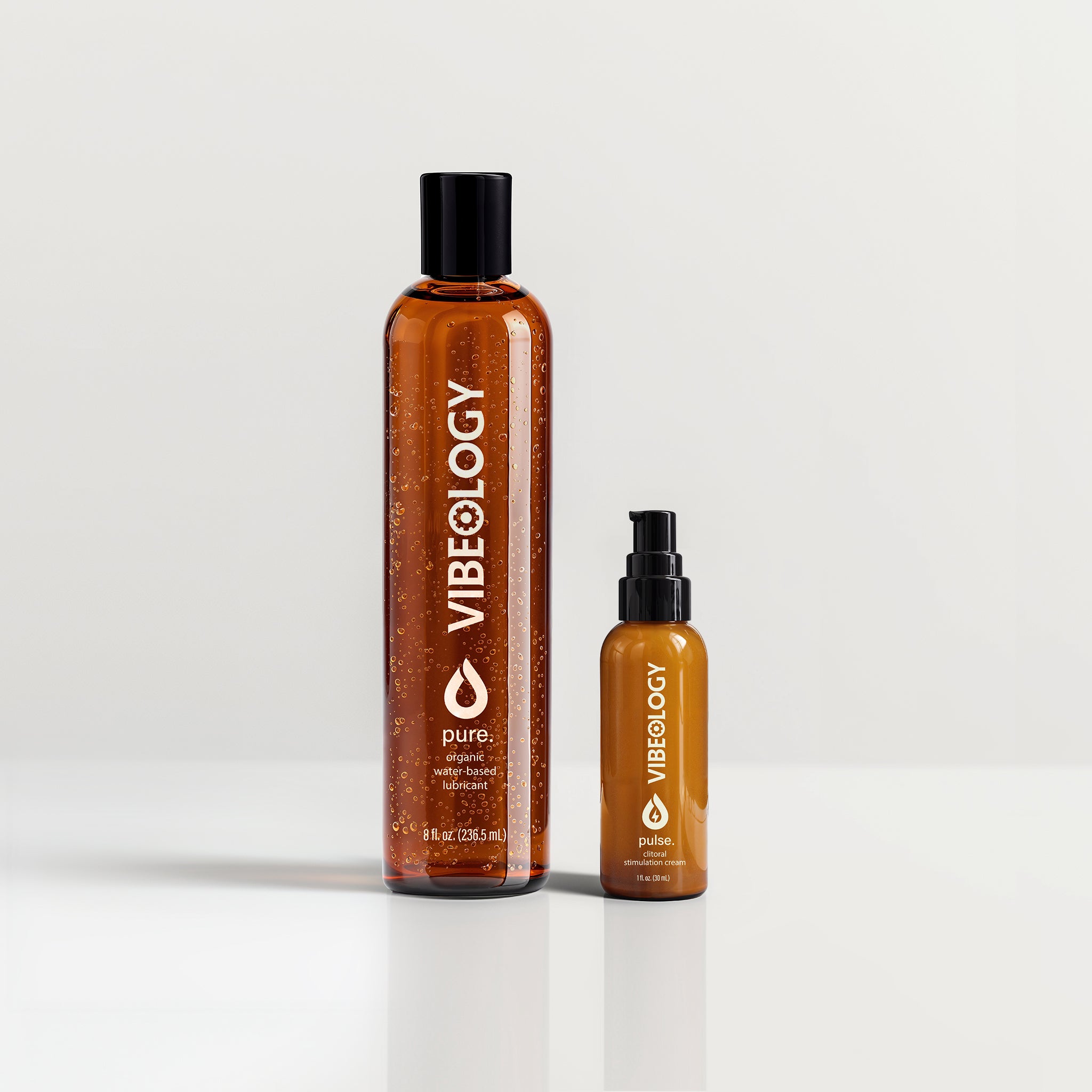 perfect pairings - 8 oz pure organic lubricant & 1 oz pulse stimulation cream