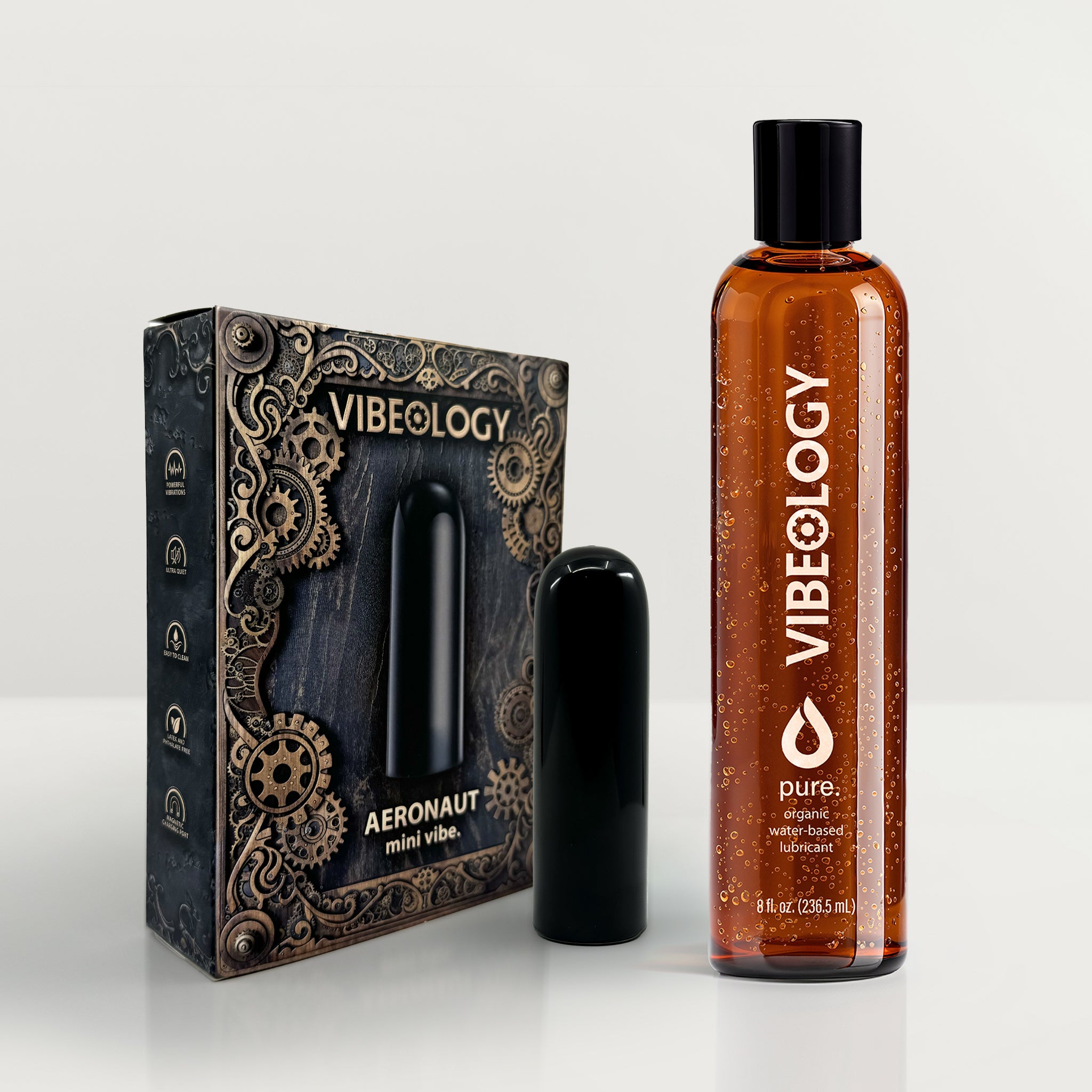 perfect pairings - the aeronaut stimulator & 8 oz pure organic lubricant